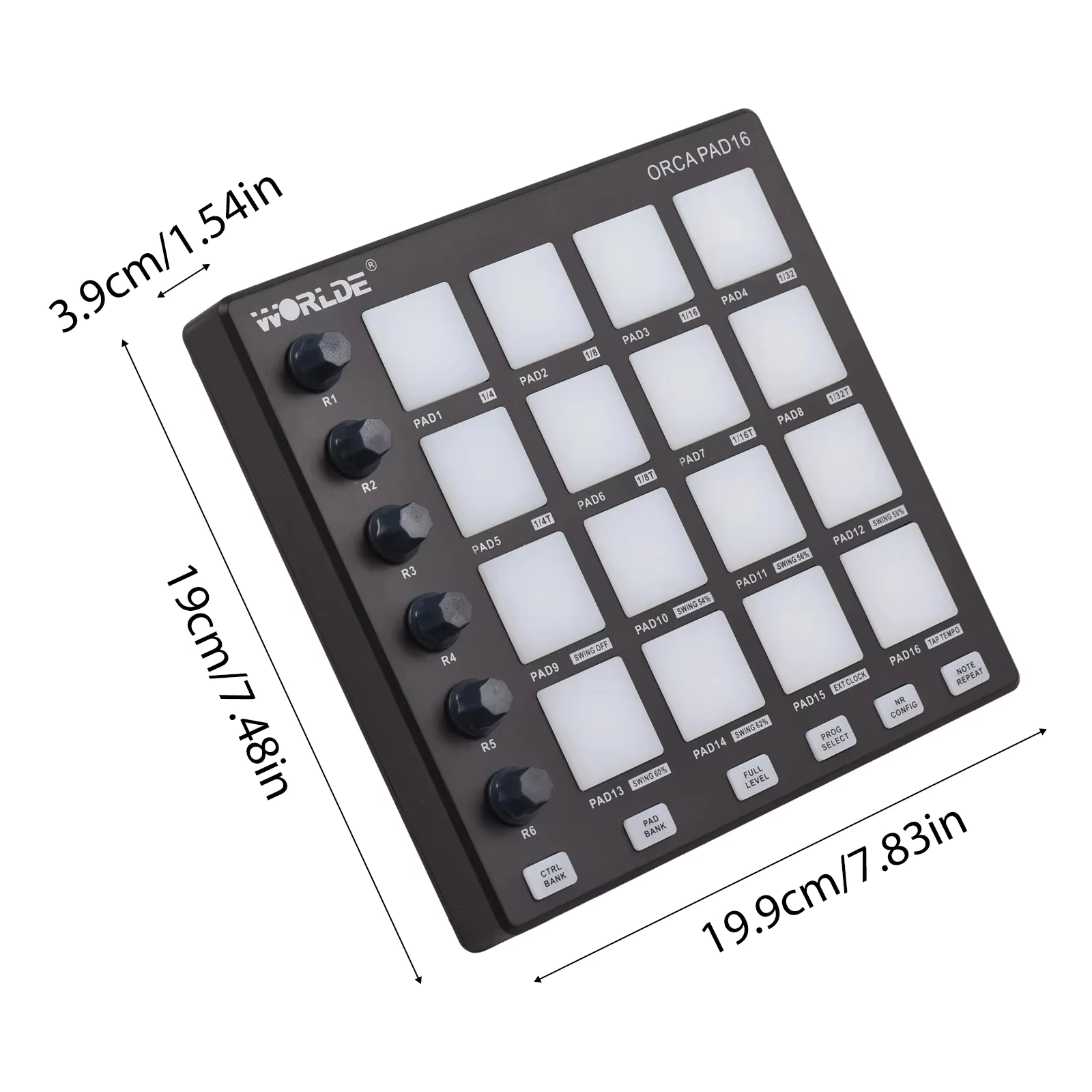 WORLDE ORCA PAD16 MIDI Control - Midi Controller Pad review and price