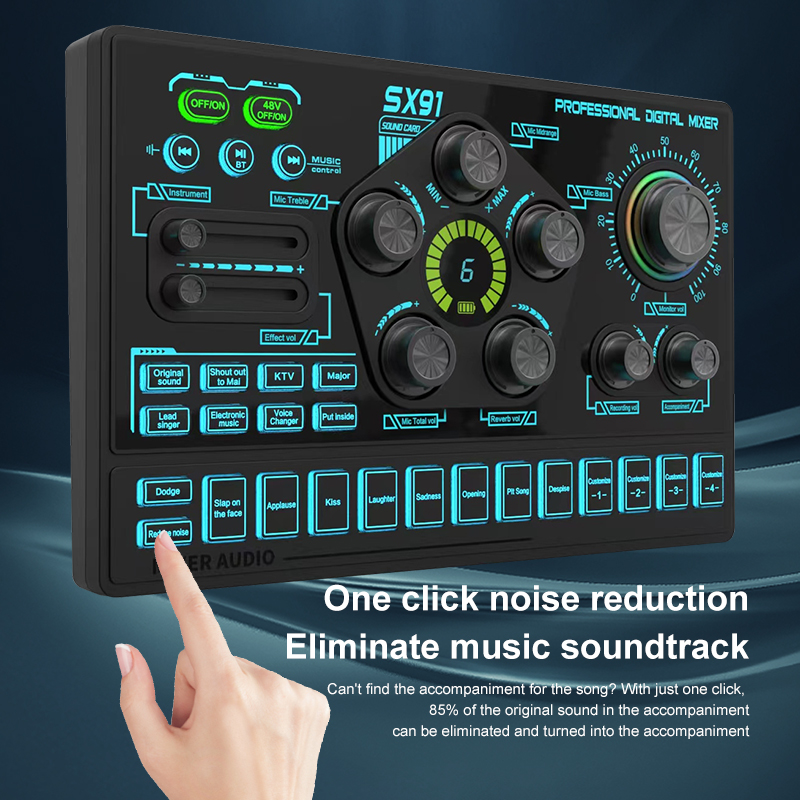 SX91 48V Audio Mixer with Voic - Audio Music Dj review and price